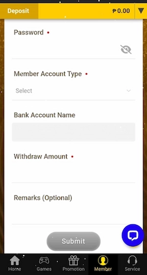 tep 5 – Fill in the information in the withdrawal transaction form